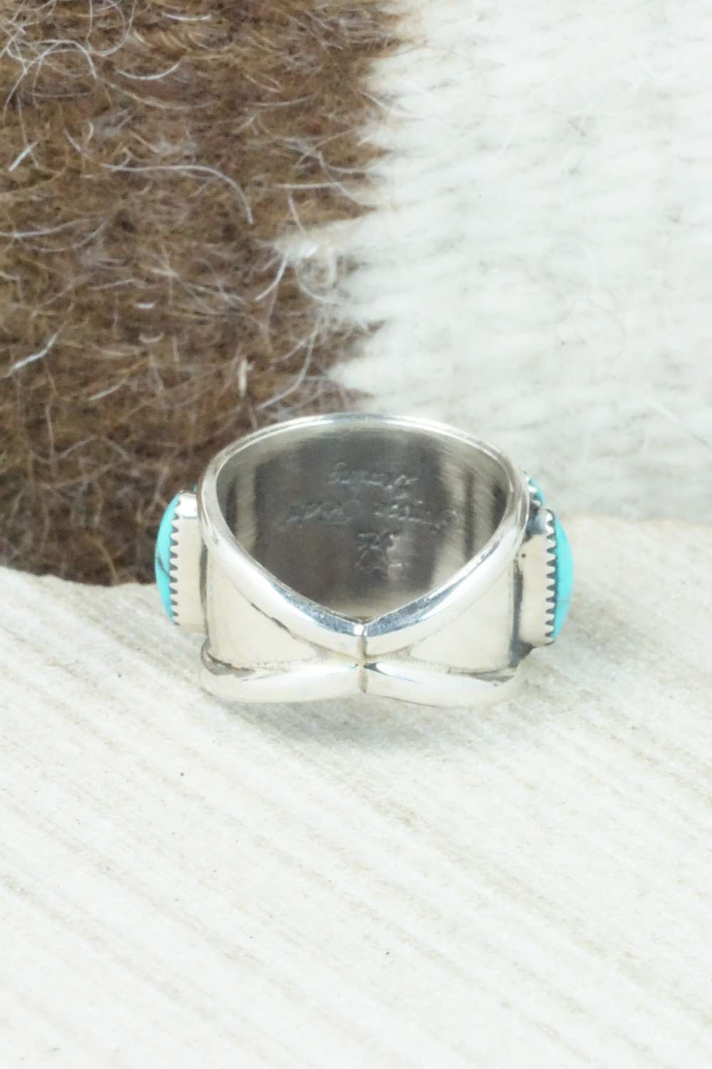Turquoise & Sterling Silver Ring - Jimson Belin - Size 4.75