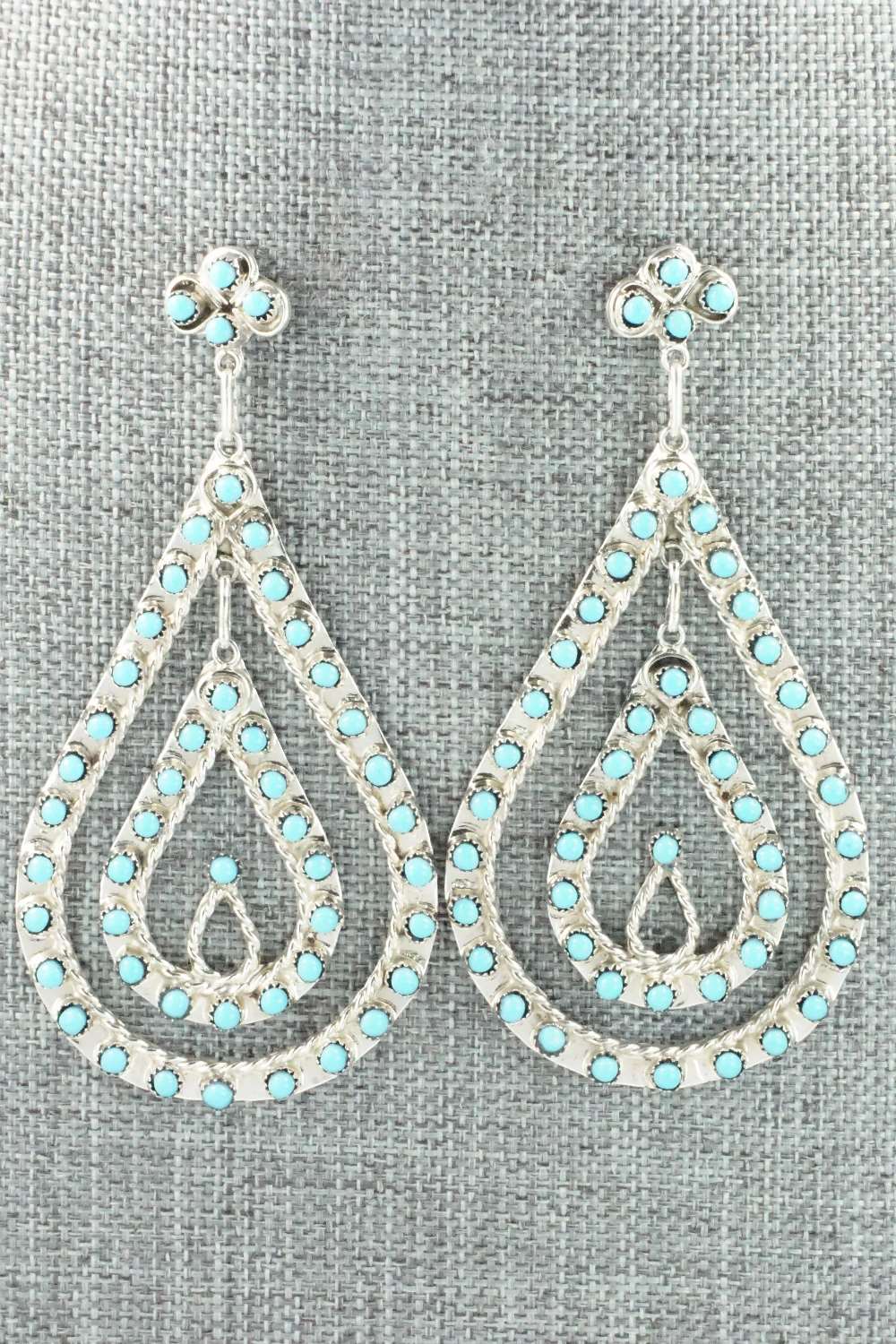 Turquoise & Sterling Silver Earrings - Wayne Johnson Jr.