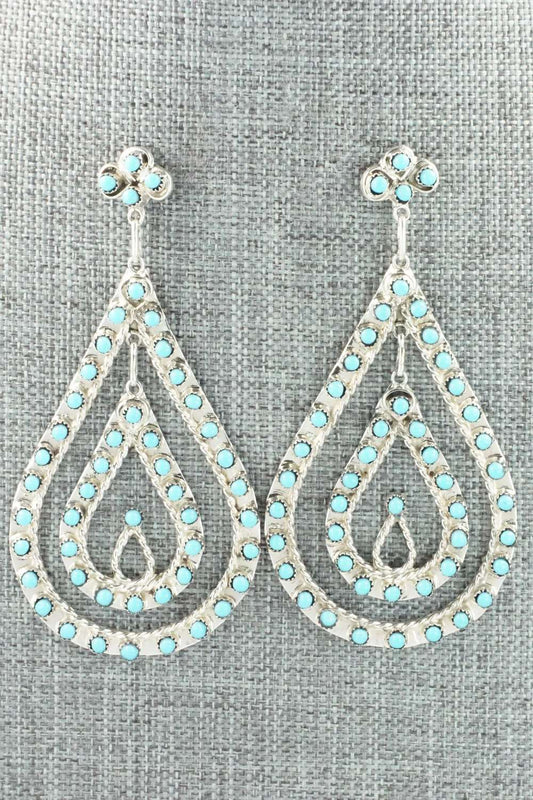 Turquoise & Sterling Silver Earrings - Wayne Johnson Jr.