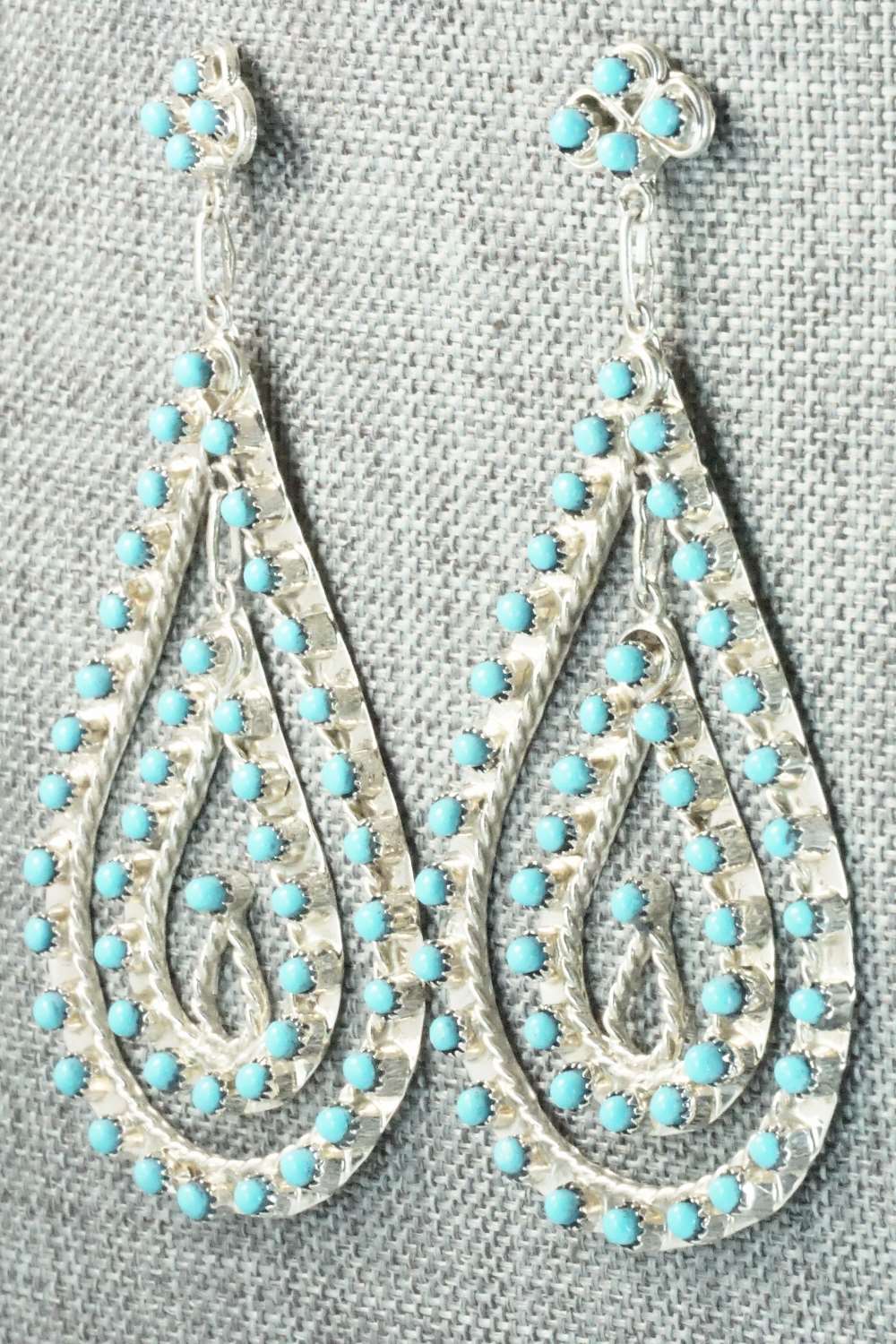 Turquoise & Sterling Silver Earrings - Wayne Johnson Jr.