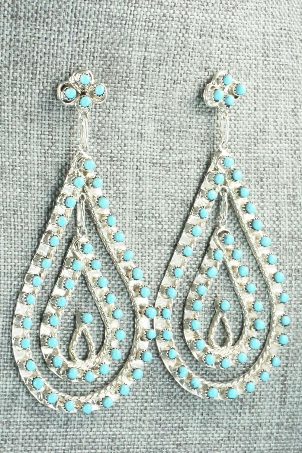 Turquoise & Sterling Silver Earrings - Wayne Johnson Jr.
