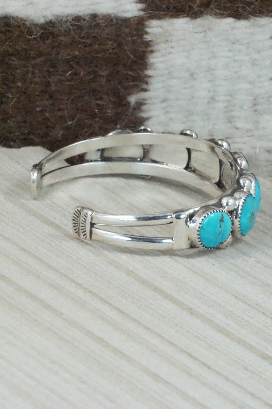 Turquoise & Sterling Silver Bracelet - Priscilla Reeder