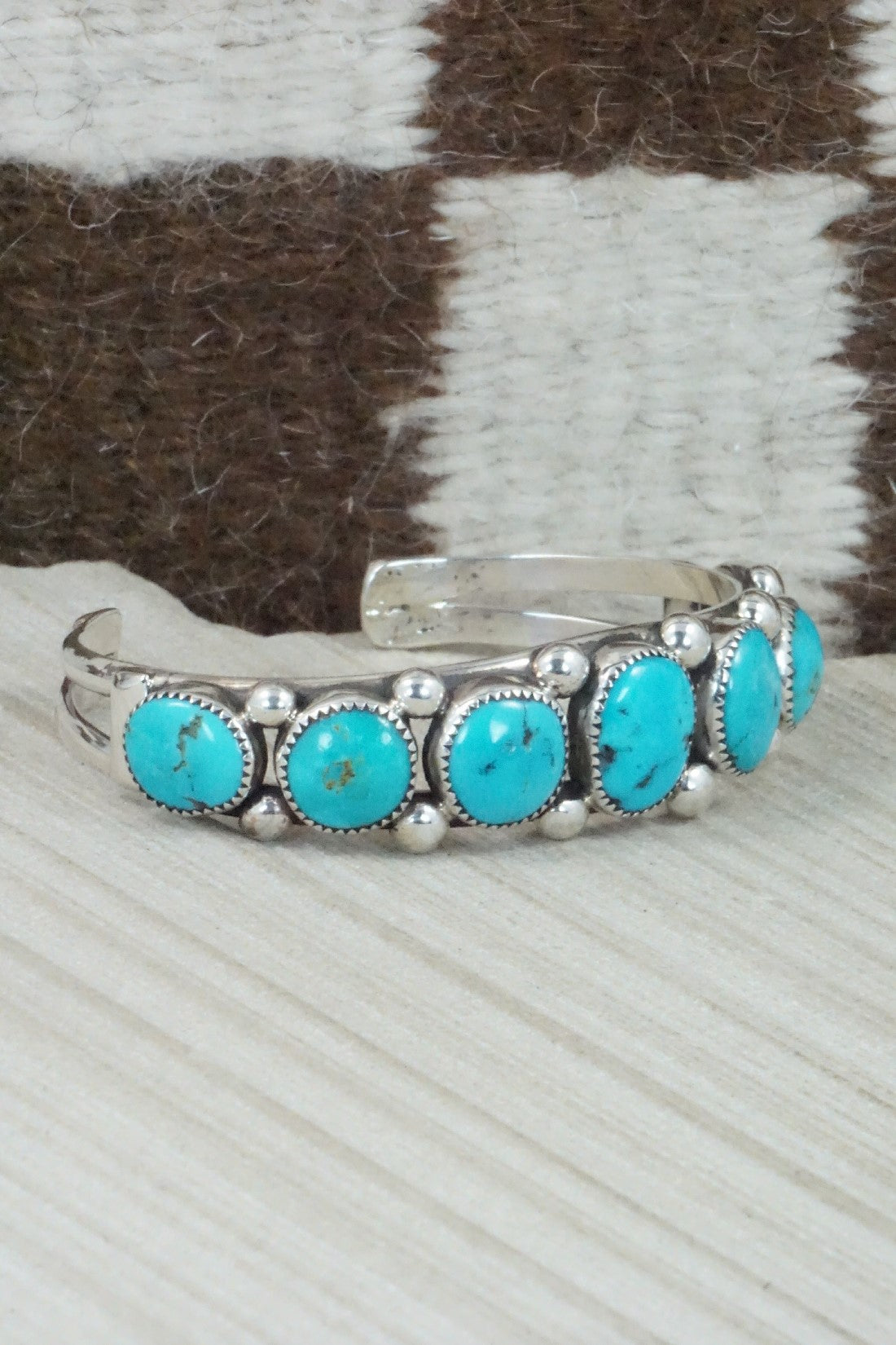 Turquoise & Sterling Silver Bracelet - Priscilla Reeder