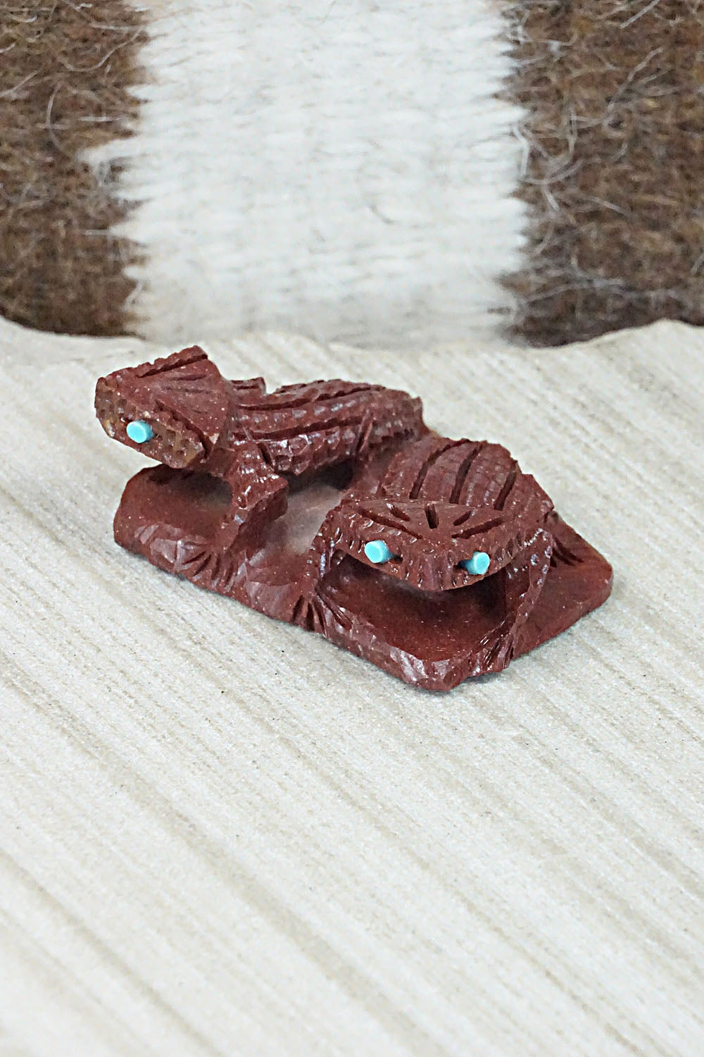 Horned Toad Zuni Fetish Carving - Jensen Charlie