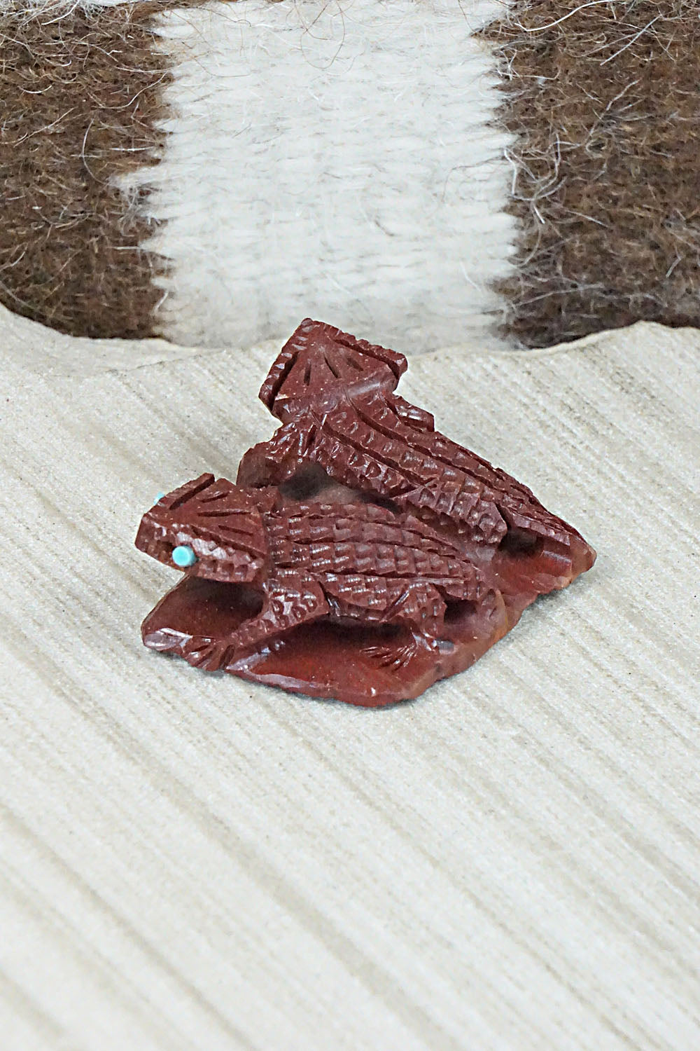Horned Toad Zuni Fetish Carving - Jensen Charlie