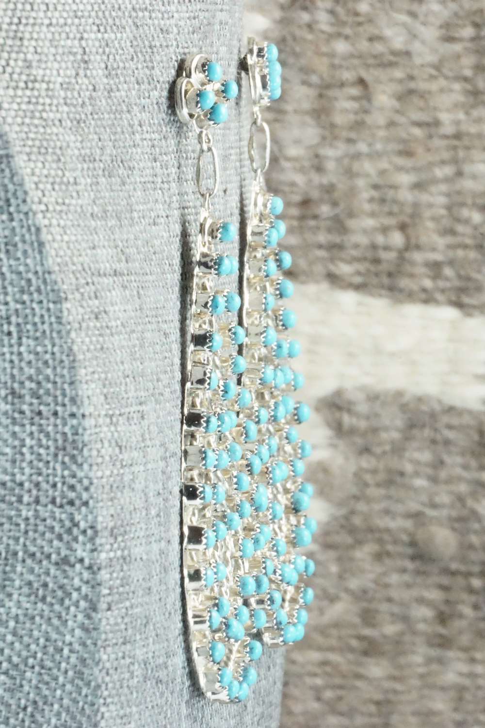 Turquoise & Sterling Silver Earrings - Wayne Johnson Jr.