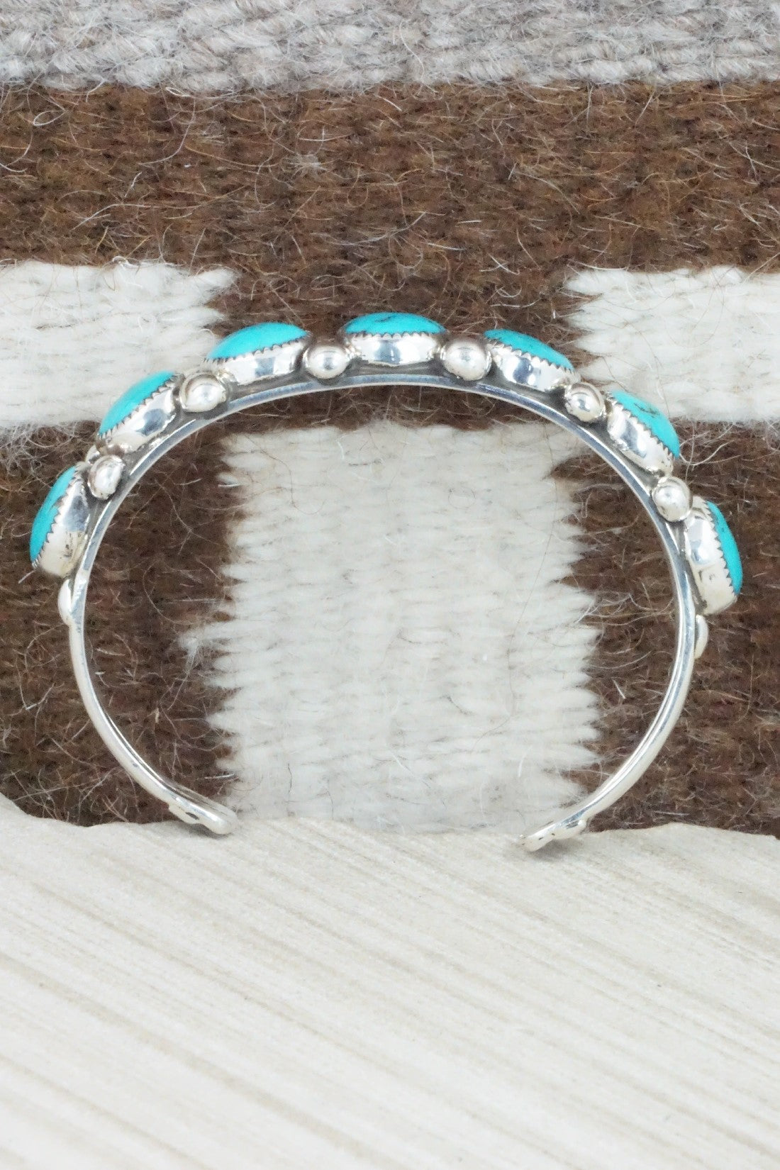 Turquoise & Sterling Silver Bracelet - Priscilla Reeder