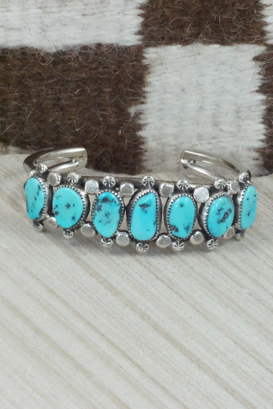 Turquoise & Sterling Silver Bracelet - Priscilla Reeder