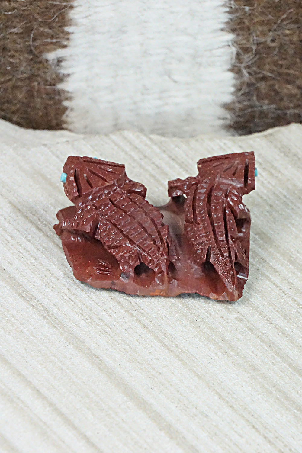 Horned Toad Zuni Fetish Carving - Jensen Charlie