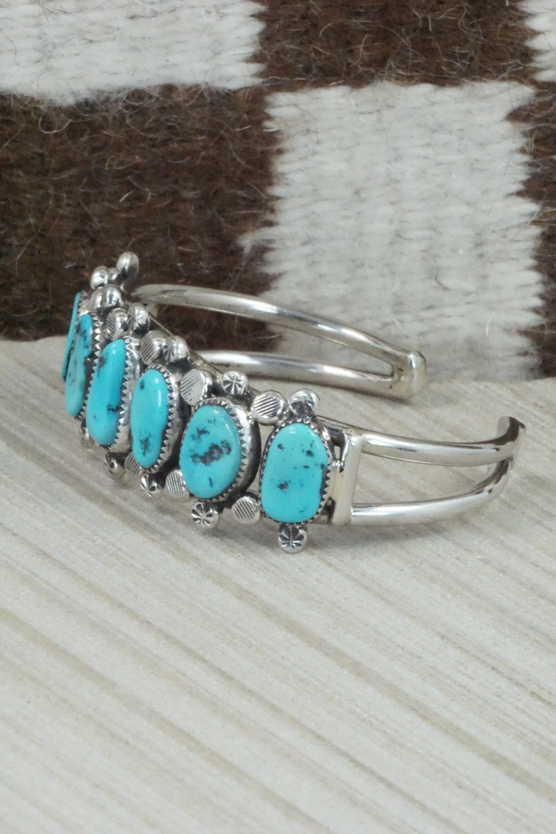 Turquoise & Sterling Silver Bracelet - Priscilla Reeder