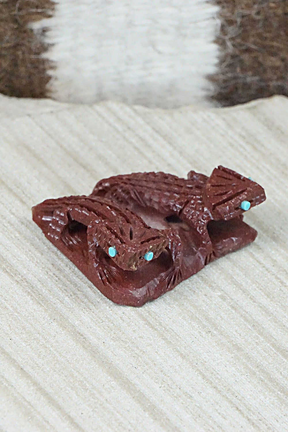 Horned Toad Zuni Fetish Carving - Jensen Charlie