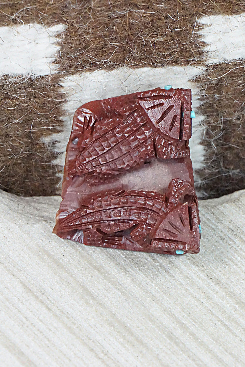 Horned Toad Zuni Fetish Carving - Jensen Charlie