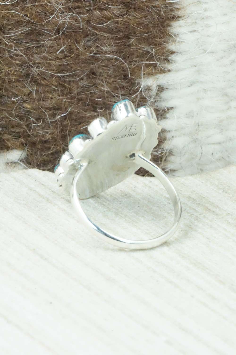 Turquoise & Sterling Silver Ring - Mary Chavez - Size 8