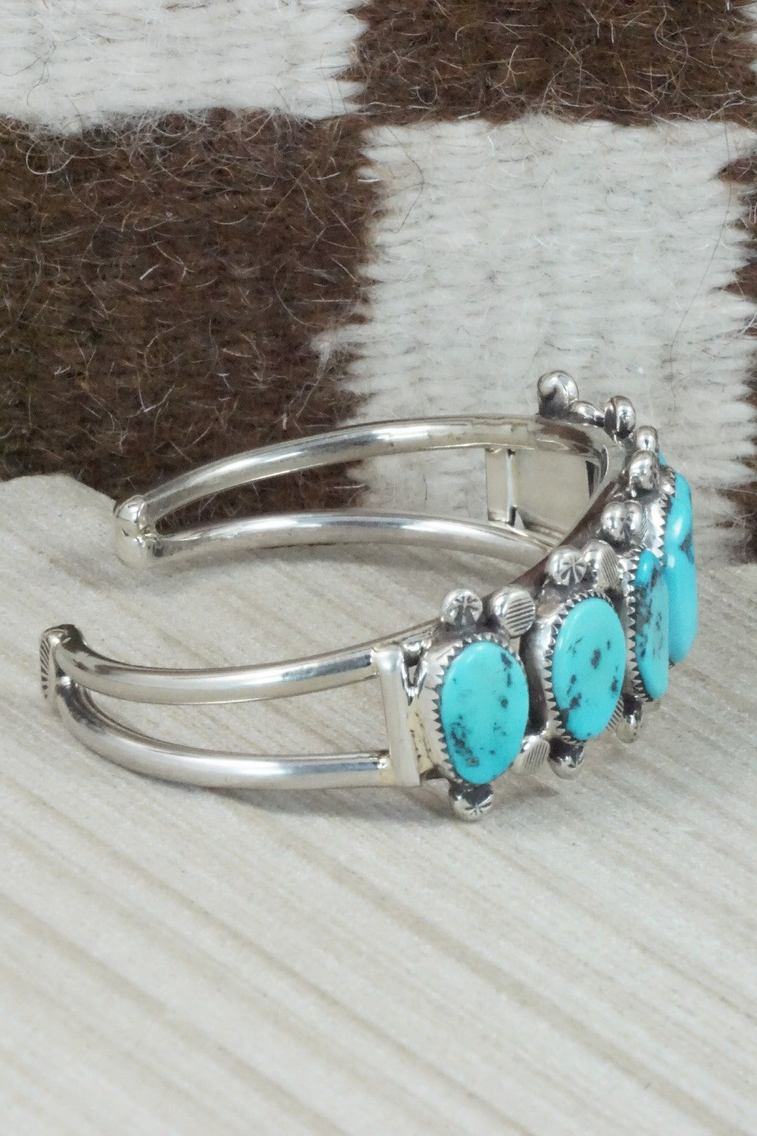 Turquoise & Sterling Silver Bracelet - Priscilla Reeder