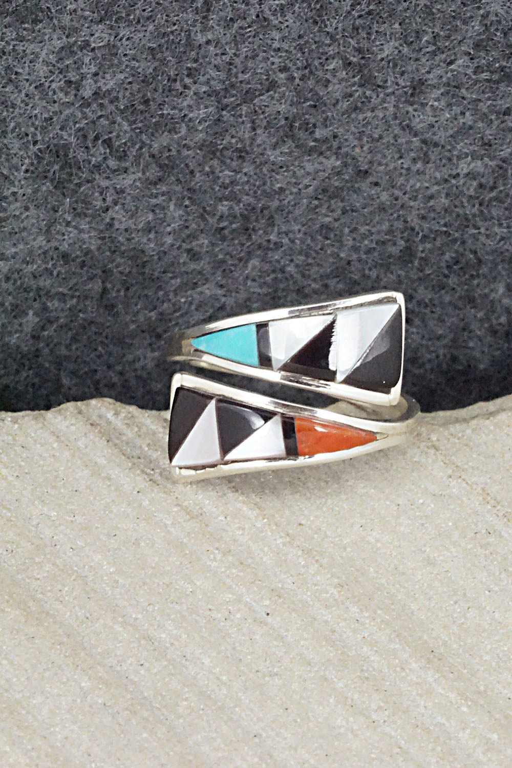 Multi Stone & Sterling Silver Ring - Mya Qualo - Size 6.25