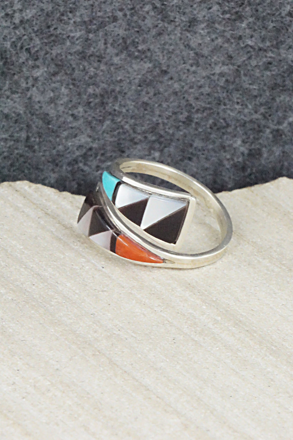 Multi Stone & Sterling Silver Ring - Mya Qualo - Size 6.25