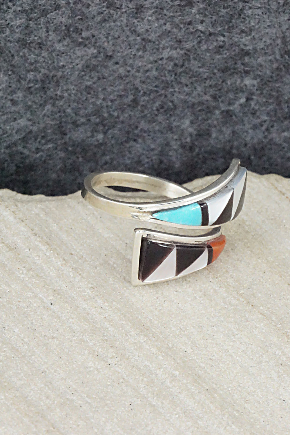 Multi Stone & Sterling Silver Ring - Mya Qualo - Size 6.25