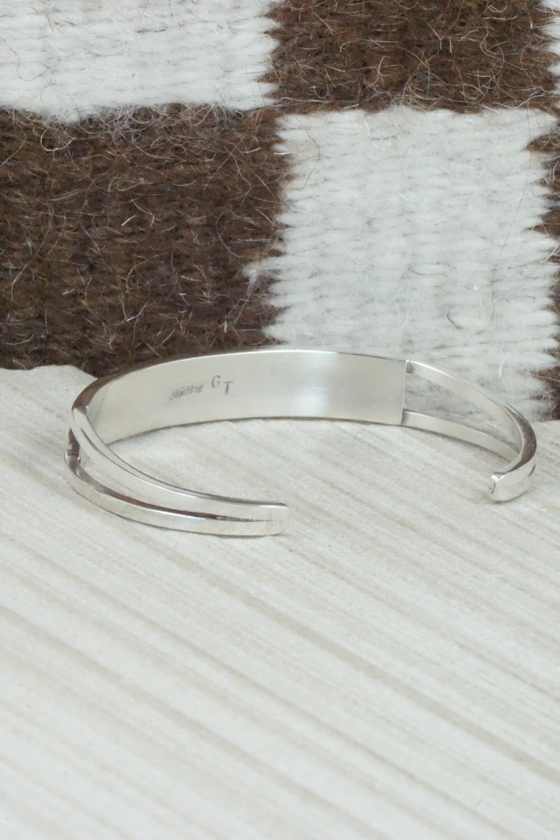 Turquoise & Sterling Silver Inlay Bracelet - Sibert Bowannie
