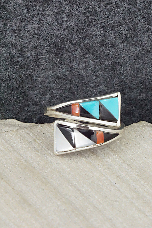 Multi Stone & Sterling Silver Ring - Mya Qualo - Size 7.5