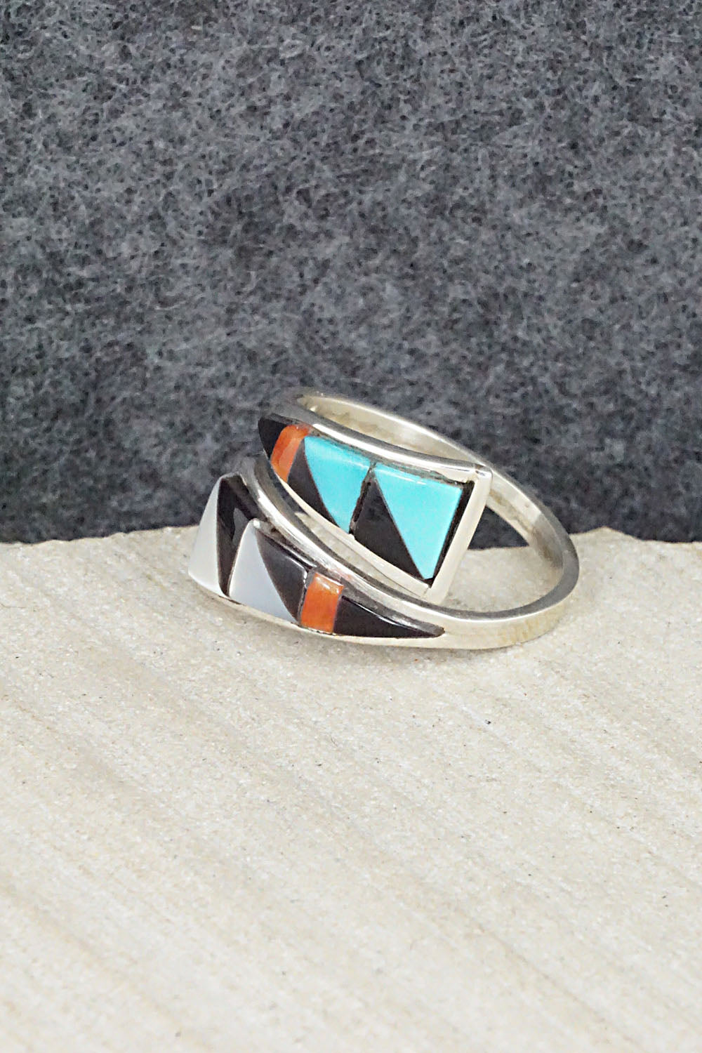 Multi Stone & Sterling Silver Ring - Mya Qualo - Size 7.5