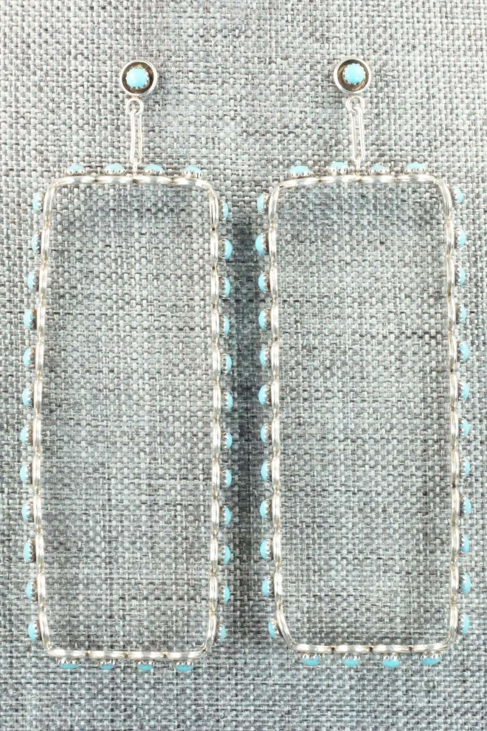 Turquoise & Sterling Silver Earrings - Iva Booqua