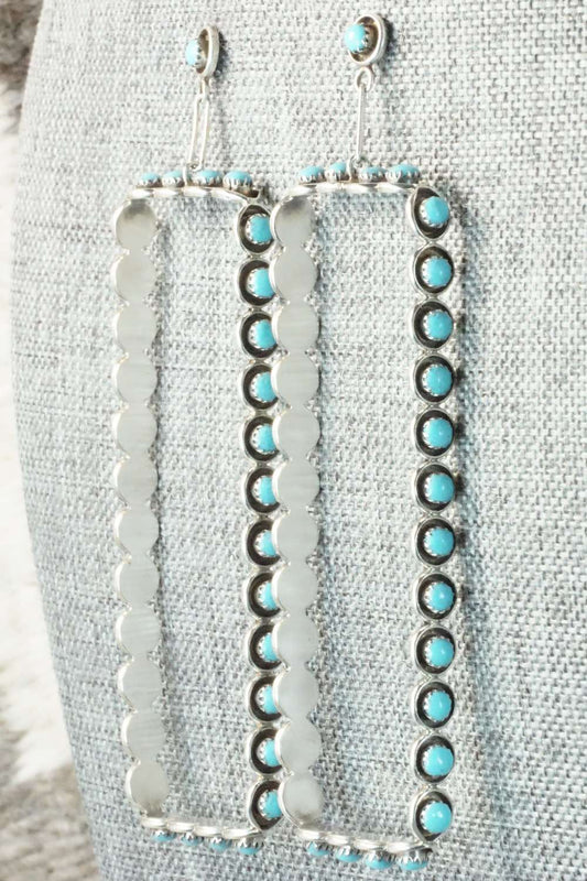 Turquoise & Sterling Silver Earrings - Iva Booqua