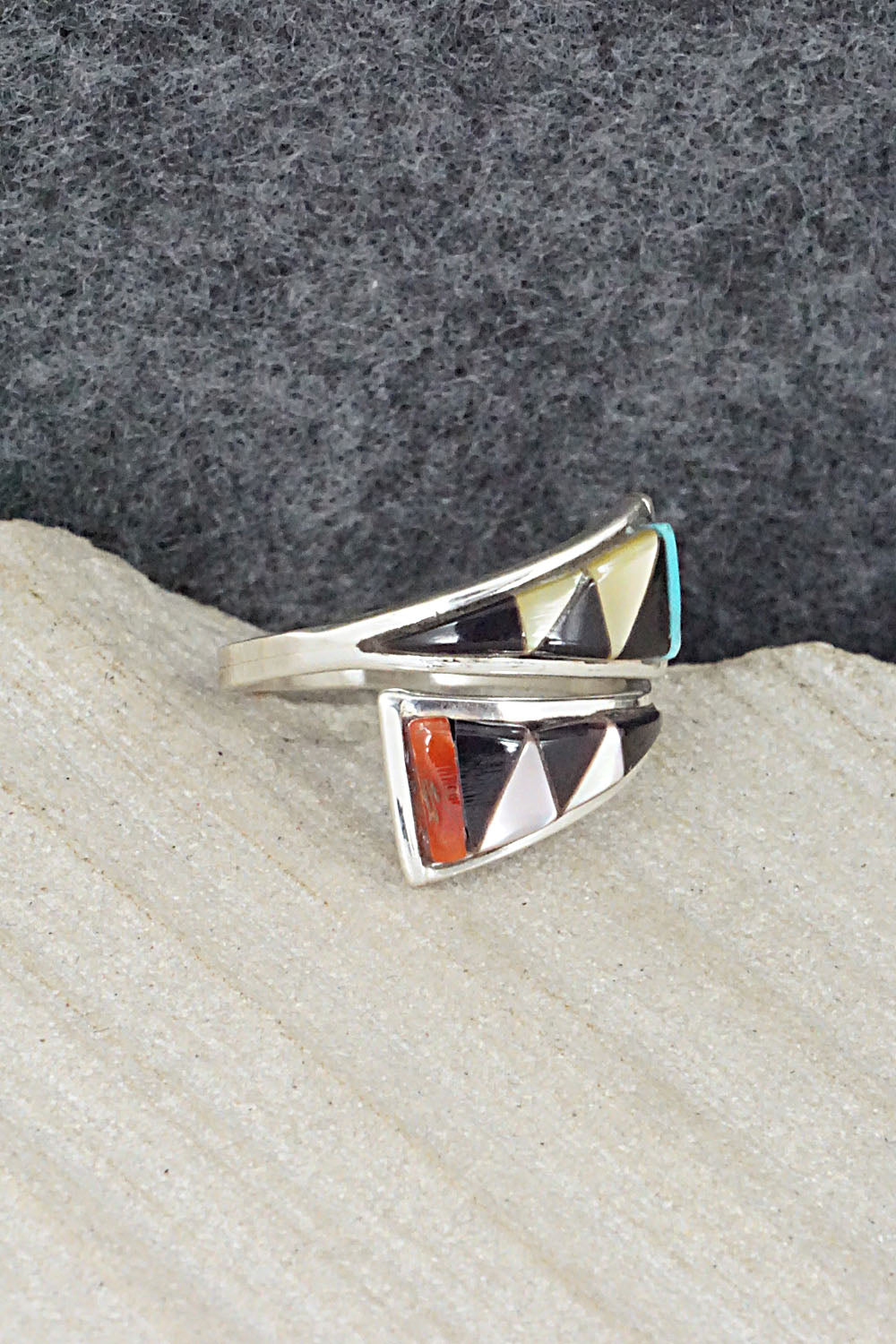 Multi Stone & Sterling Silver Ring - Mya Qualo - Size 6.25