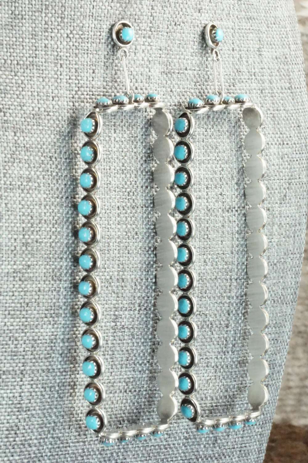 Turquoise & Sterling Silver Earrings - Iva Booqua