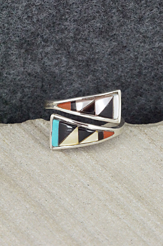 Multi Stone & Sterling Silver Ring - Mya Qualo - Size 6.5
