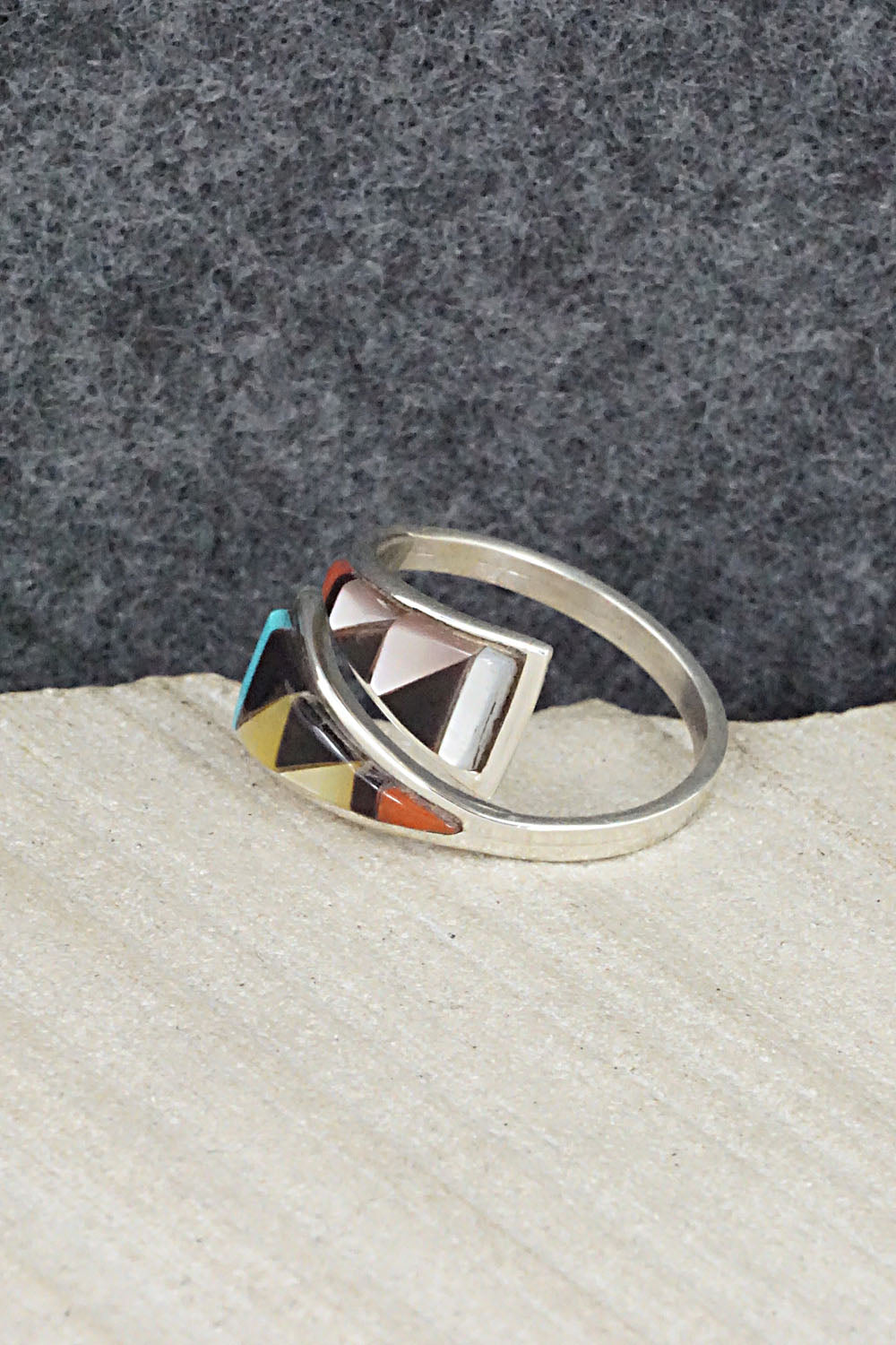 Multi Stone & Sterling Silver Ring - Mya Qualo - Size 6.5