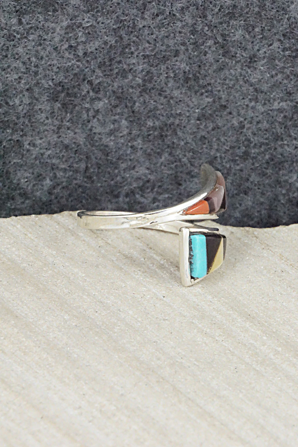 Multi Stone & Sterling Silver Ring - Mya Qualo - Size 6.5