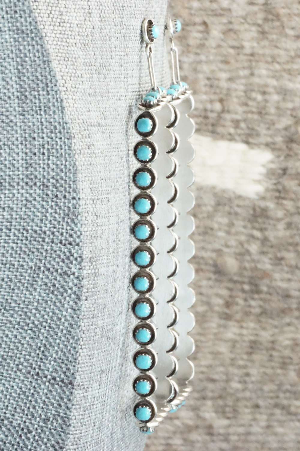 Turquoise & Sterling Silver Earrings - Iva Booqua