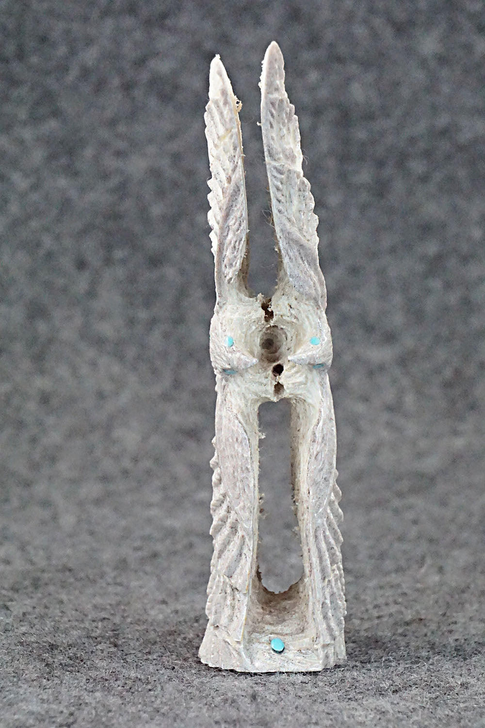 Eagle Zuni Fetish Carving - Todd Lowsayatee