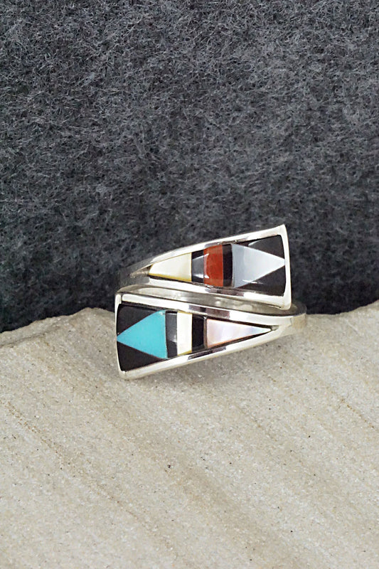 Multi Stone & Sterling Silver Ring - Mya Qualo - Size 7