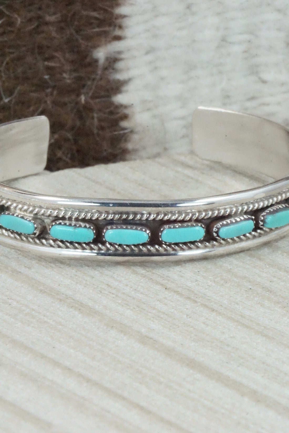 Turquoise & Sterling Silver Bracelet - Jean Paisano