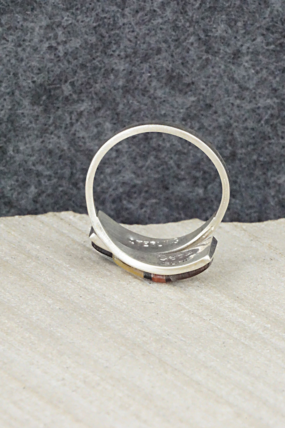 Multi Stone & Sterling Silver Ring - Mya Qualo - Size 7