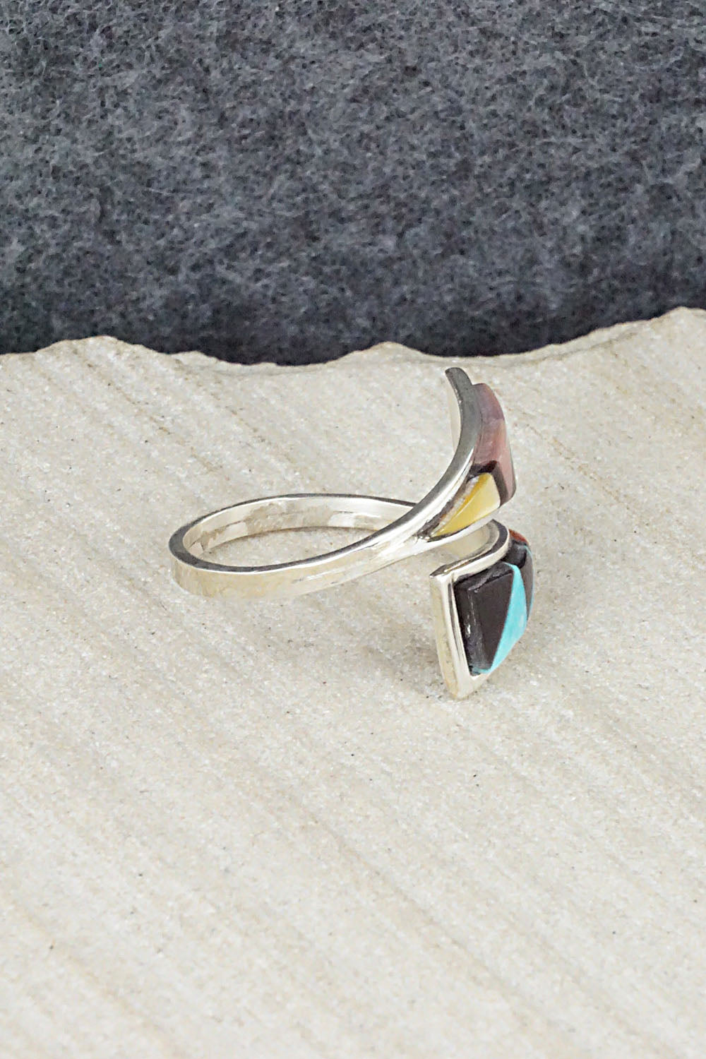 Multi Stone & Sterling Silver Ring - Mya Qualo - Size 7.5