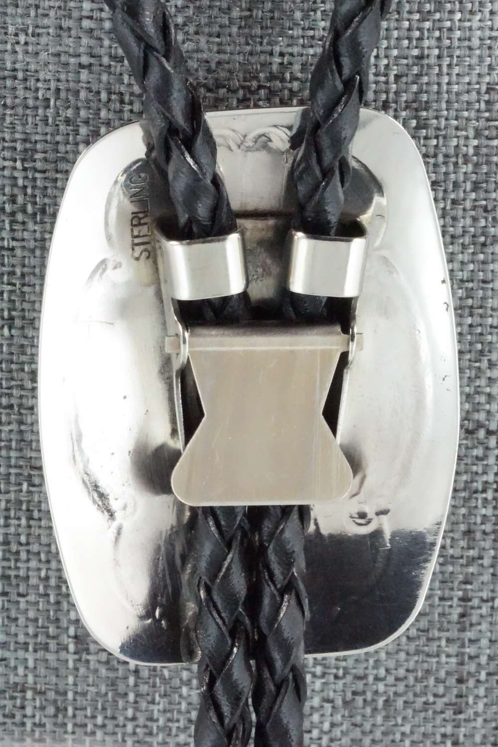 Turquoise, Coral & Sterling Silver Bolo Tie - Jolene Begay