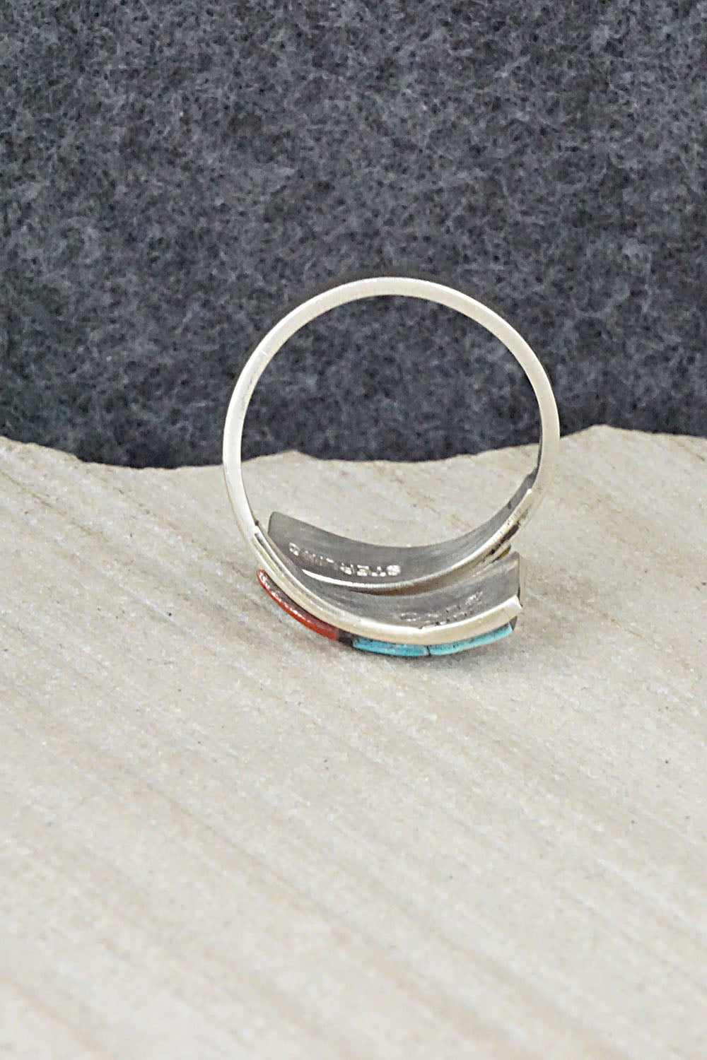 Multi Stone & Sterling Silver Ring - Mya Qualo - Size 7.5
