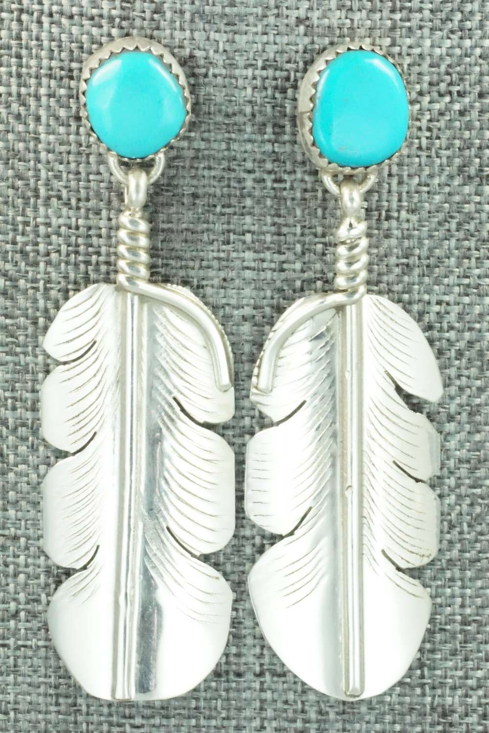 Turquoise & Sterling Silver Earrings - Aaron Davis