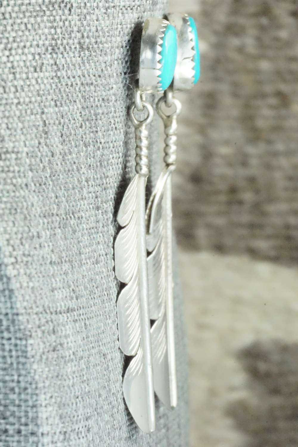 Turquoise & Sterling Silver Earrings - Aaron Davis