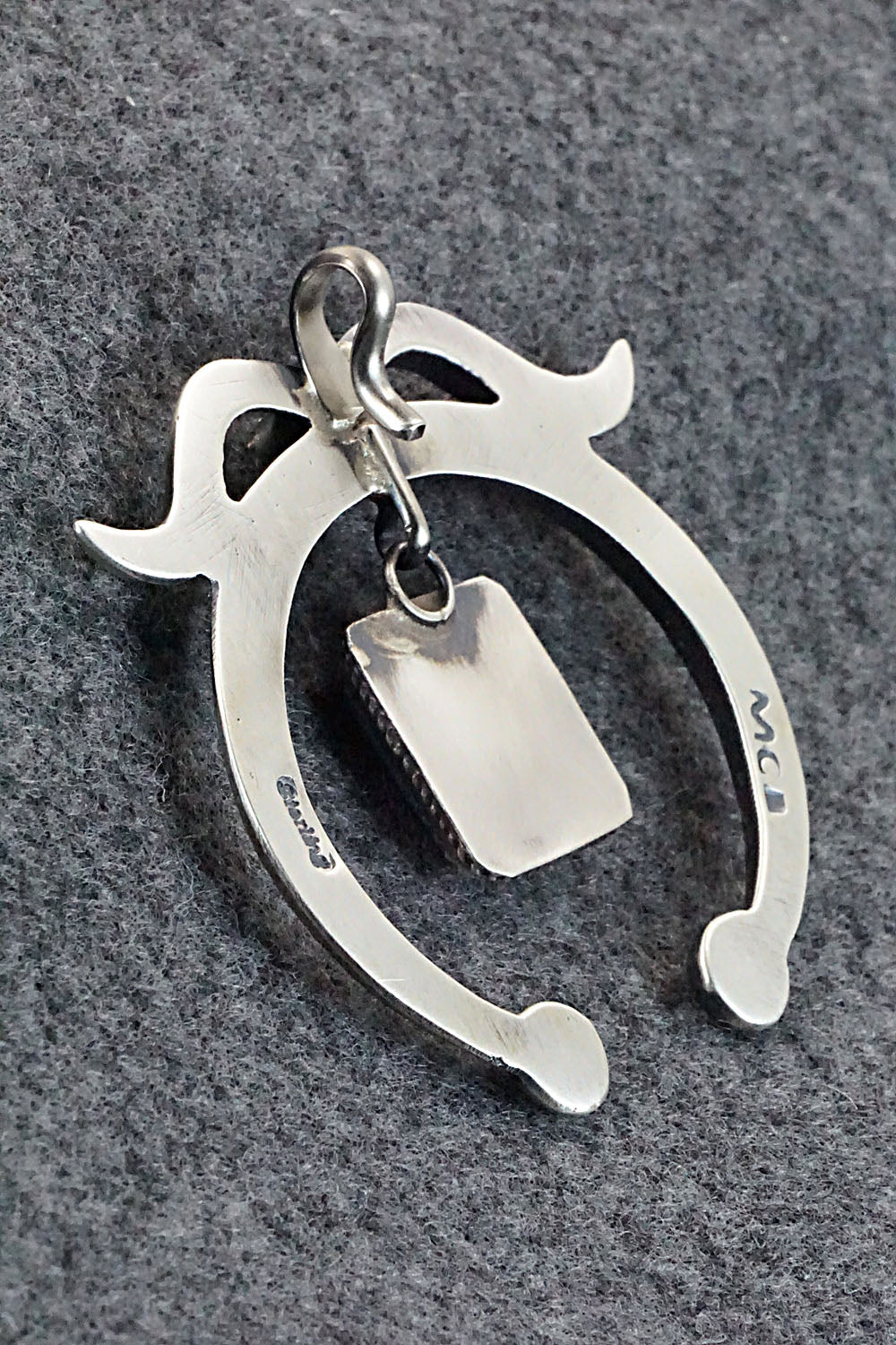 Turquoise and Sterling Silver Pendant - Martha Cayatineto
