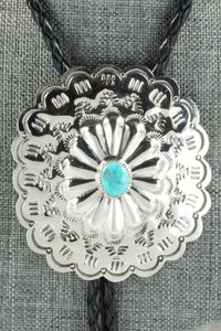 Turquoise & Sterling Silver Bolo Tie - Dale Morgan