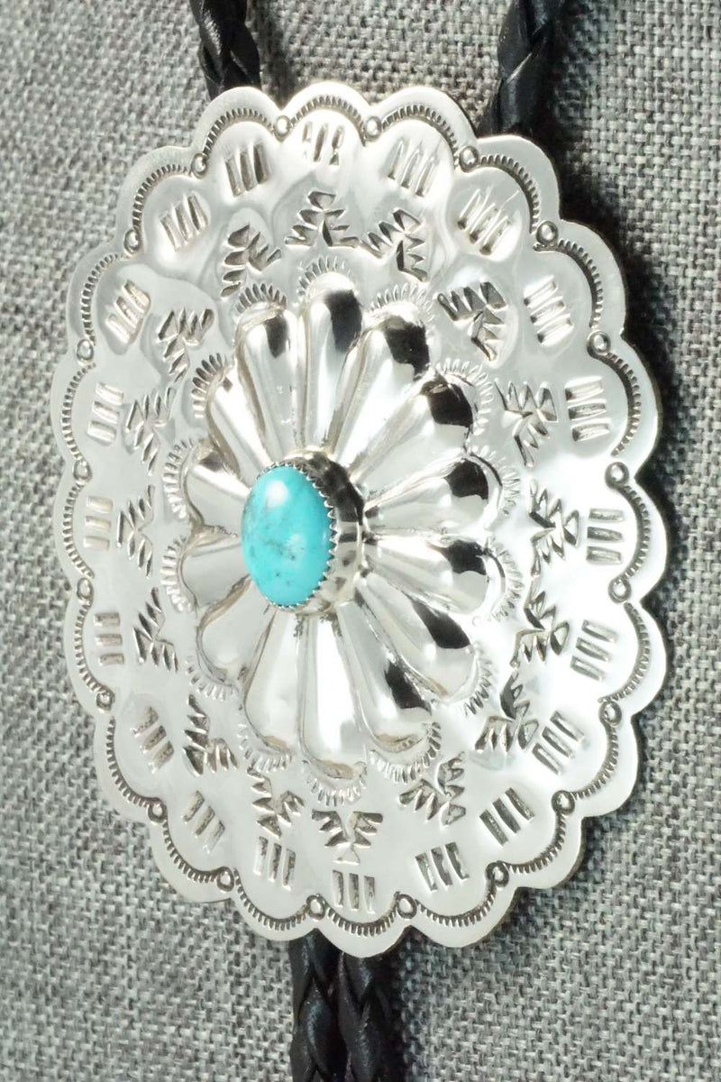 Turquoise & Sterling Silver Bolo Tie - Dale Morgan