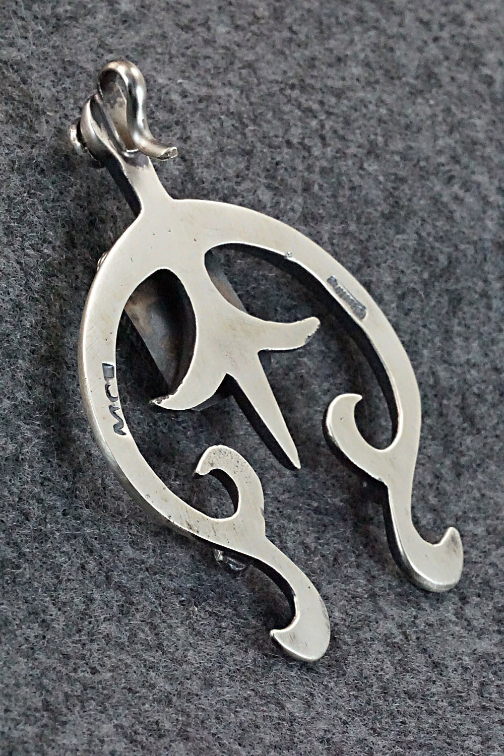 Turquoise and Sterling Silver Pendant - Martha Cayatineto