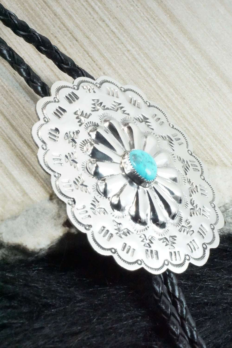 Turquoise & Sterling Silver Bolo Tie - Dale Morgan