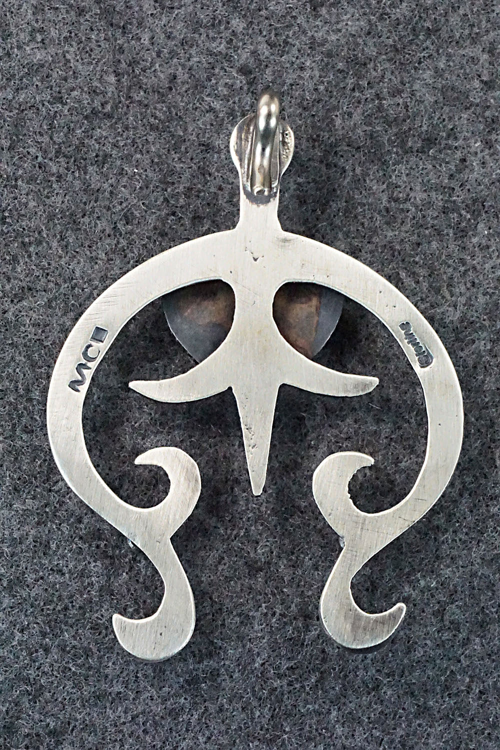 Turquoise and Sterling Silver Pendant - Martha Cayatineto