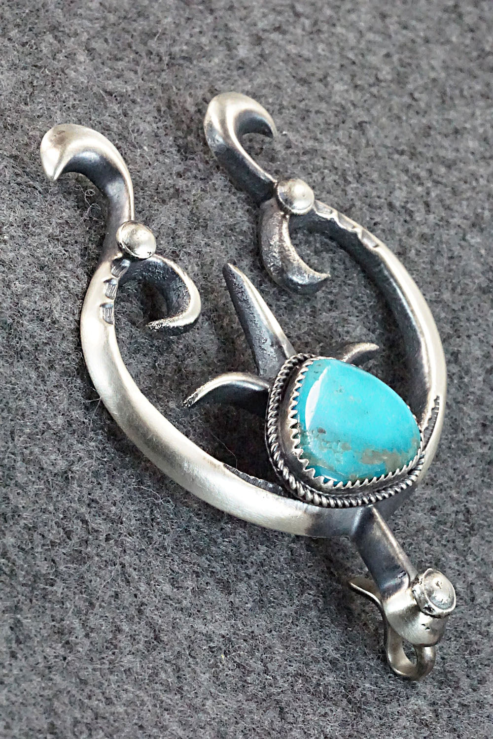 Turquoise and Sterling Silver Pendant - Martha Cayatineto