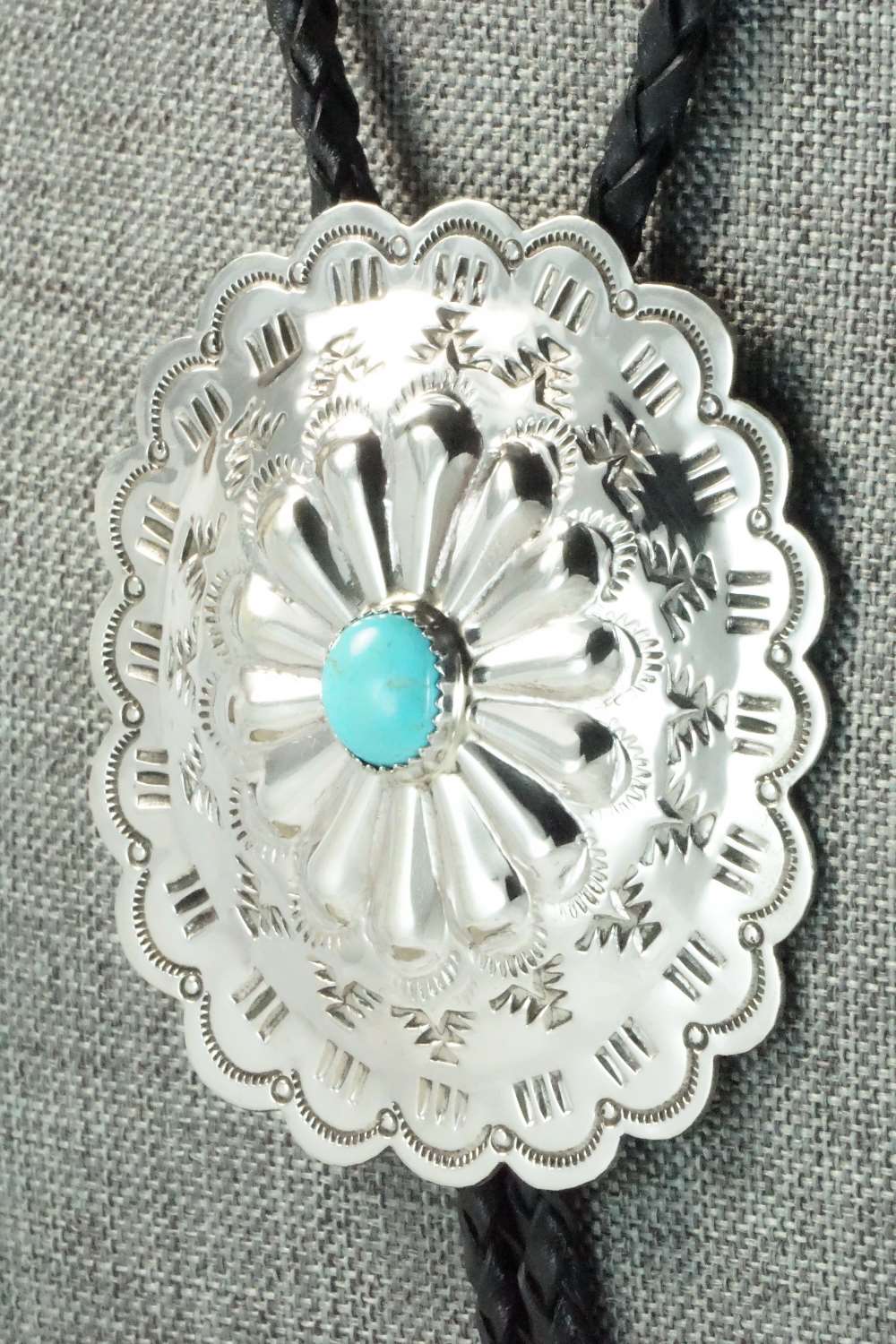 Turquoise & Sterling Silver Bolo Tie - Dale Morgan