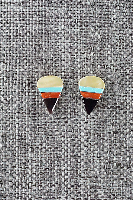 Multi Stone & Sterling Silver Earrings - Preston Walela